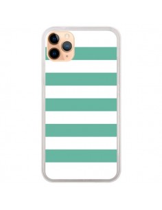 Coque iPhone 11 Pro Max Bandes Mint Vert - Mary Nesrala