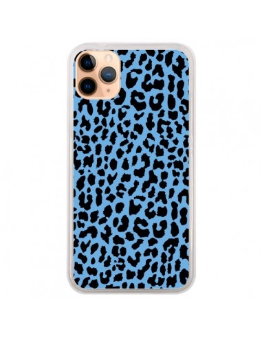 Coque iPhone 11 Pro Max Leopard Bleu Neon - Mary Nesrala