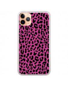 Coque iPhone 11 Pro Max Leopard Rose Pink Neon - Mary...