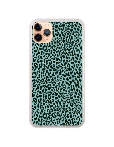 Coque iPhone 11 Pro Max Leopard Turquoise Neon - Mary Nesrala