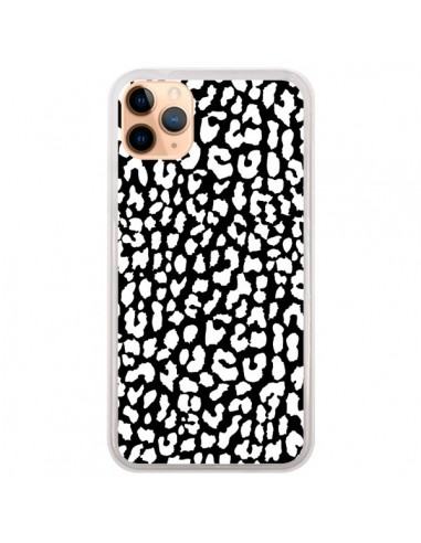 Coque iPhone 11 Pro Max Leopard Noir et Blanc - Mary Nesrala