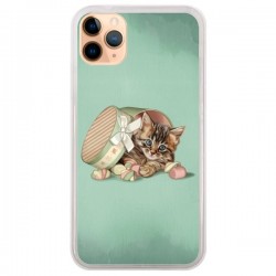 Coque iPhone 11 Pro Max Chaton Chat Kitten Boite Bonbon...
