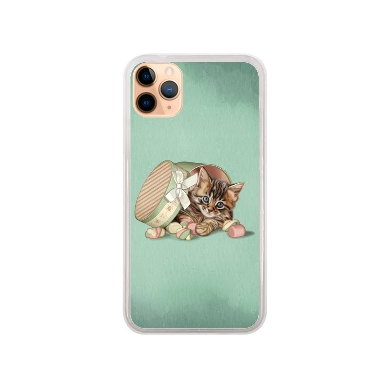 Coque iPhone 11 Pro Max Chaton Chat Kitten Boite Bonbon Candy - Maryline Cazenave