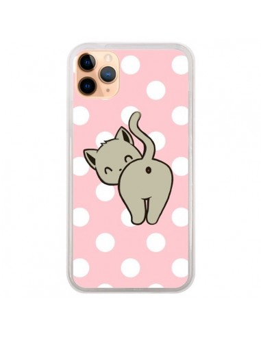 Coque iPhone 11 Pro Max Chat Chaton Pois - Maryline Cazenave