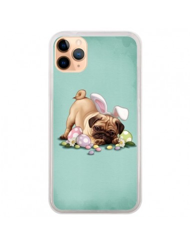 Coque iPhone 11 Pro Max Chien Dog Rabbit Lapin Pâques Easter - Maryline Cazenave
