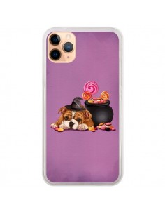 Coque iPhone 11 Pro Max Chien Dog Halloween Sorciere...