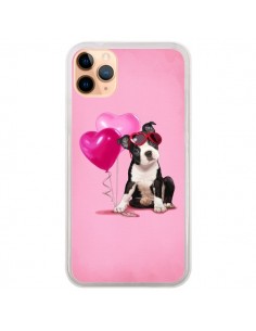 Coque iPhone 11 Pro Max Chien Dog Ballon Lunettes Coeur...