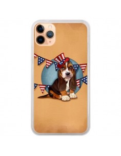 Coque iPhone 11 Pro Max Chien Dog USA Americain -...