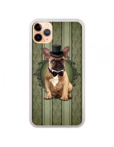 Coque iPhone 11 Pro Max Chien Dog Bulldog Noeud Papillon Chapeau - Maryline Cazenave