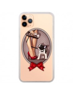 Coque iPhone 11 Pro Max Lady Jambes Chien Bulldog Dog...