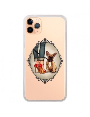 Coque iPhone 11 Pro Max Lady Jambes Chien Bulldog Dog Transparente - Maryline Cazenave