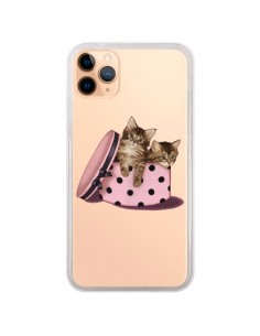 Coque iPhone 11 Pro Max Chaton Chat Kitten Boite Pois...