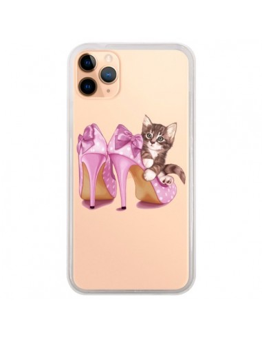 Coque iPhone 11 Pro Max Chaton Chat Kitten Chaussures Shoes Transparente - Maryline Cazenave