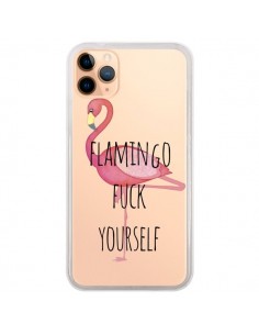 Coque iPhone 11 Pro Max Flamingo Fuck Transparente -...