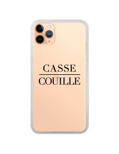 Coque iPhone 11 Pro Max Casse Couille Transparente - Maryline Cazenave