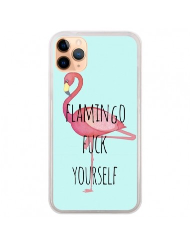 Coque iPhone 11 Pro Max Flamingo Fuck Yourself - Maryline Cazenave