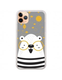 Coque iPhone 11 Pro Max Ours à lunettes - Maria Jose Da Luz