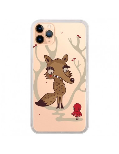 Coque iPhone 11 Pro Max Le Petit Chaperon Rouge Loup Hello Big Wolf Transparente - Maria Jose Da Luz