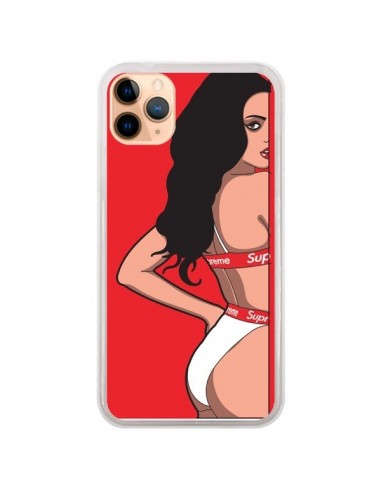 Coque iPhone 11 Pro Max Pop Art Femme Rouge - Mikadololo