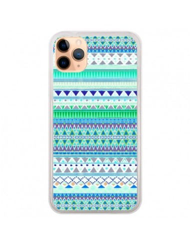 Coque iPhone 11 Pro Max Chenoa Bleu Azteque - Monica Martinez