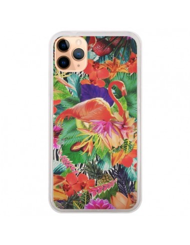 Coque iPhone 11 Pro Max Tropical Flamant Rose - Monica Martinez