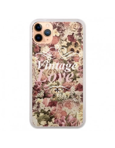 Coque iPhone 11 Pro Max Vintage Love Flower - Monica Martinez