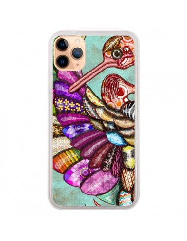 Coque iPhone 11 Pro Max Paon Multicolore Eco Bird - Maximilian San