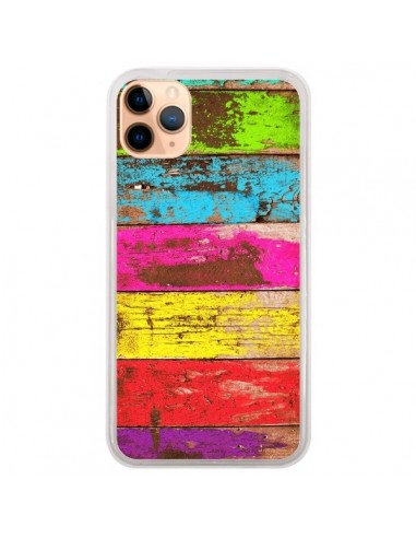 Coque iPhone 11 Pro Max Bois Coloré Vintage - Maximilian San