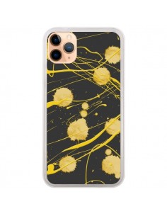 Coque iPhone 11 Pro Max Gold Splash Peinture Art -...
