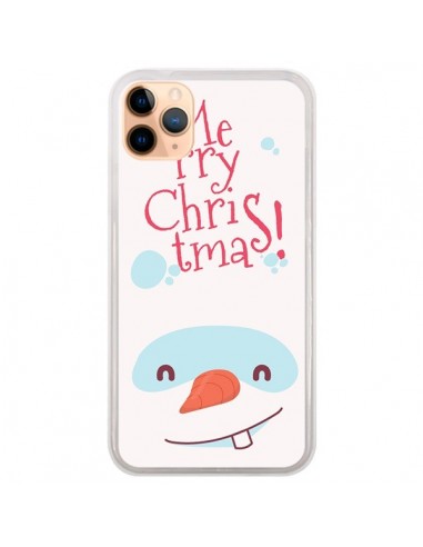 Coque iPhone 11 Pro Max Bonhomme de Neige Merry Christmas Noël - Nico