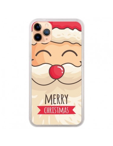 Coque iPhone 11 Pro Max Moustache du Père Noël Merry Christmas - Nico