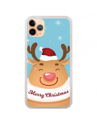 Coque iPhone 11 Pro Max Renne de Noël Merry Christmas - Nico