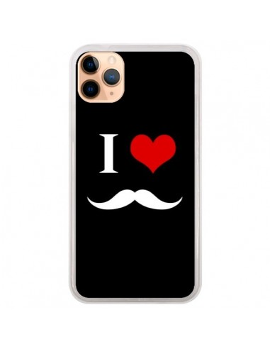 Coque iPhone 11 Pro Max I Love Moustache - Nico