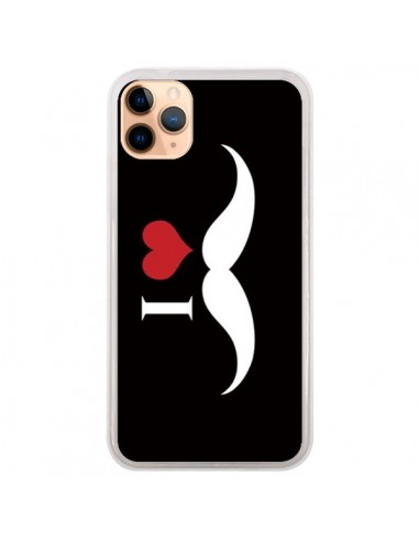 Coque iPhone 11 Pro Max I Love Moustache - Nico