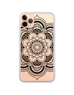 Coque iPhone 11 Pro Max Mandala Noir Azteque Transparente...