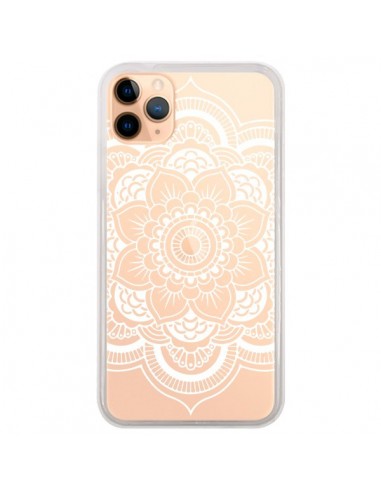 Coque iPhone 11 Pro Max Mandala Blanc Azteque Transparente - Nico