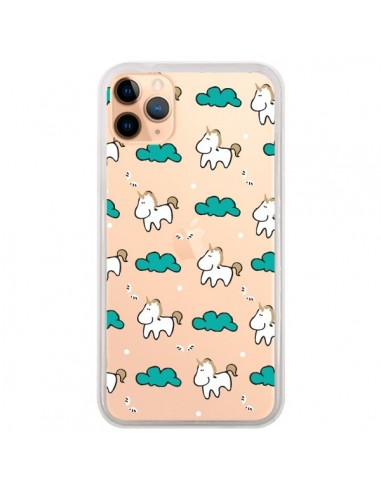 Coque iPhone 11 Pro Max Licorne et Nuages Transparente - Nico