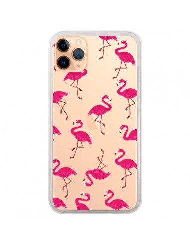 Coque iPhone 11 Pro Max flamant Rose et Flamingo Transparente - Nico
