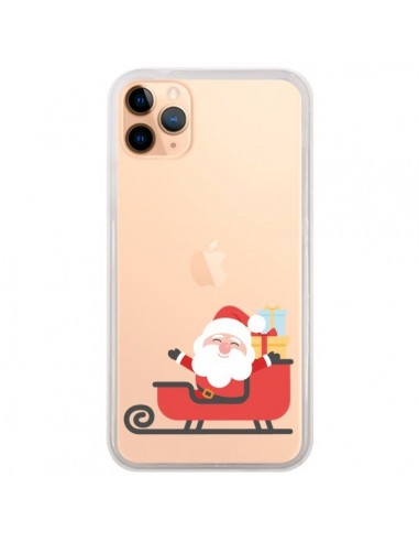 Coque iPhone 11 Pro Max Père Noël et son Traineau transparente - Nico