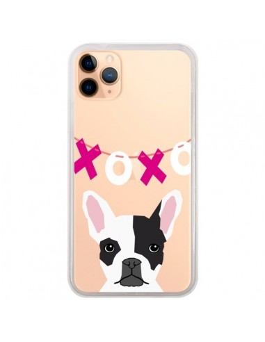 Coque iPhone 11 Pro Max Bulldog Français XoXo Chien Transparente - Pet Friendly