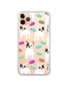 Coque iPhone 11 Pro Max Chiens Bulldog Français Macarons...