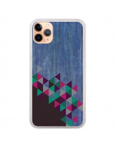 Coque iPhone 11 Pro Max Wood Bois Azteque Triangles...