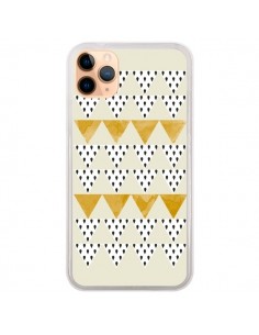 Coque iPhone 11 Pro Max Triangles Or Garland Gold - Pura...