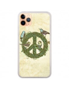 Coque iPhone 11 Pro Max Peace And Love Nature Oiseaux -...
