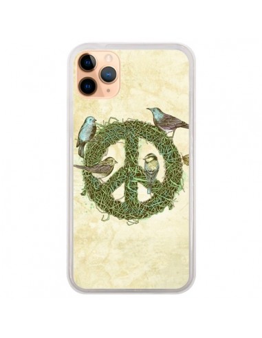 Coque iPhone 11 Pro Max Peace And Love Nature Oiseaux - Rachel Caldwell