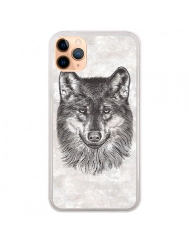 Coque iPhone 11 Pro Max Loup Gris - Rachel Caldwell