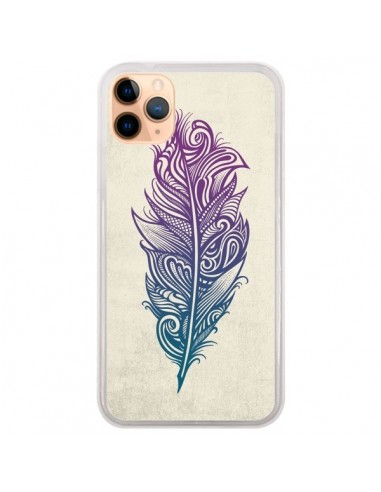 Coque iPhone 11 Pro Max Feather Plume Arc En Ciel - Rachel Caldwell