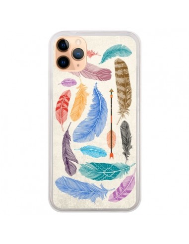 Coque iPhone 11 Pro Max Feather Plumes Multicolores - Rachel Caldwell