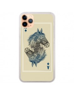 Coque iPhone 11 Pro Max Cheval Carte Jeu Horse As -...