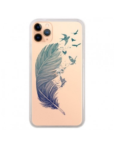 Coque iPhone 11 Pro Max Plume Feather Fly Away Transparente - Rachel Caldwell